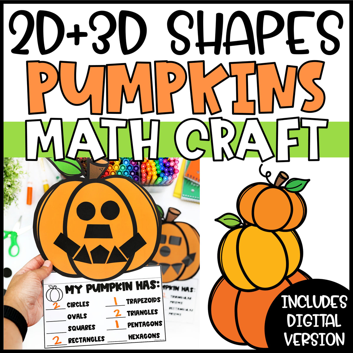 2D Shapes Halloween Craft – Teaching with Briana Beverly