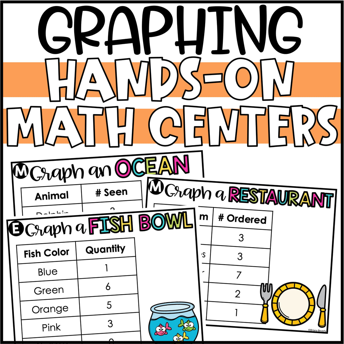 Graphing Math Craft for Bar Graphs – Teaching with Briana Beverly