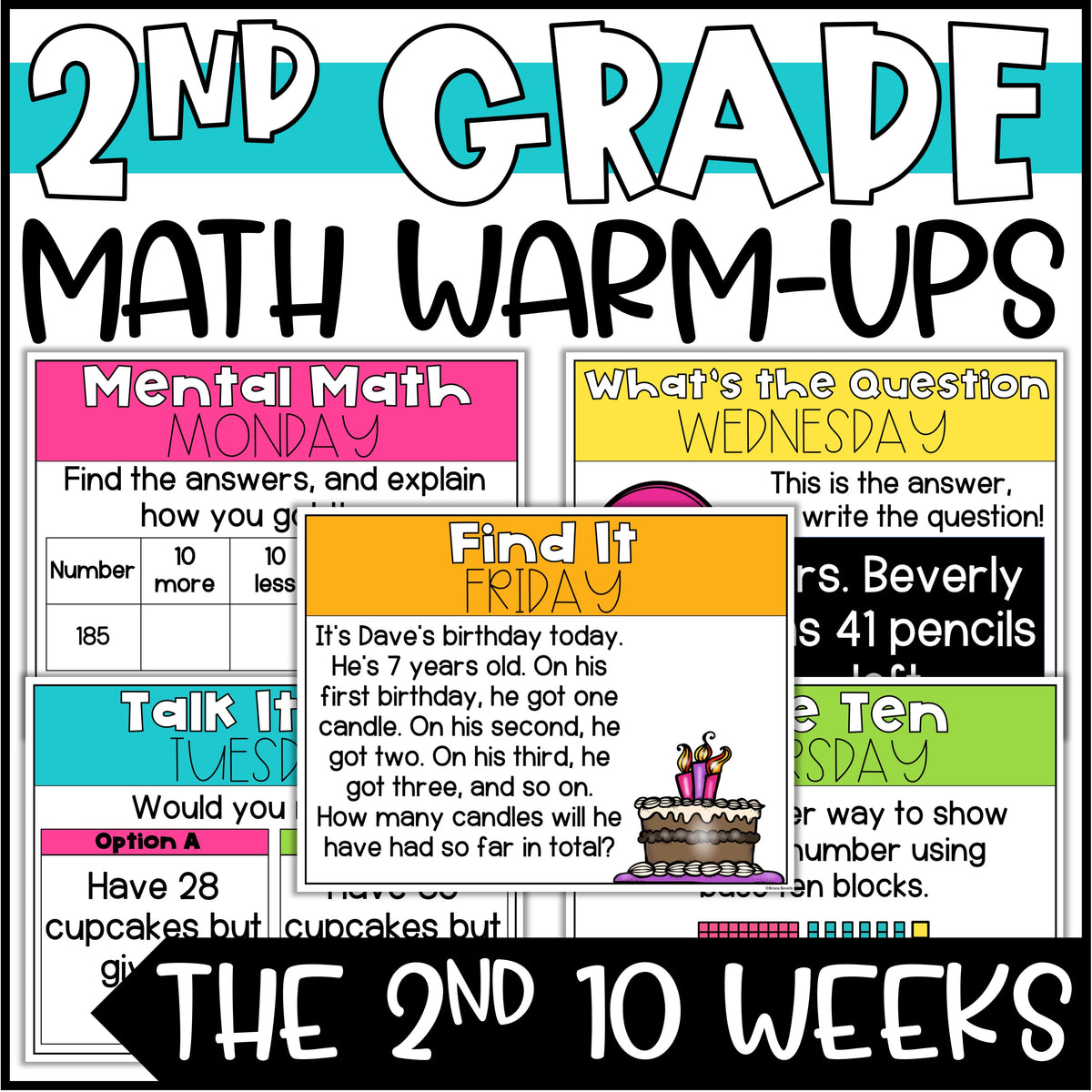 Daily Math Warm-Ups for 2nd Grade - Set Two – Teaching with Briana Beverly