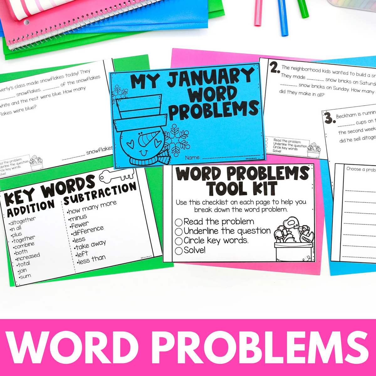 Word Problem Booklet Word Problem Booklets – Teaching with Briana Beverly