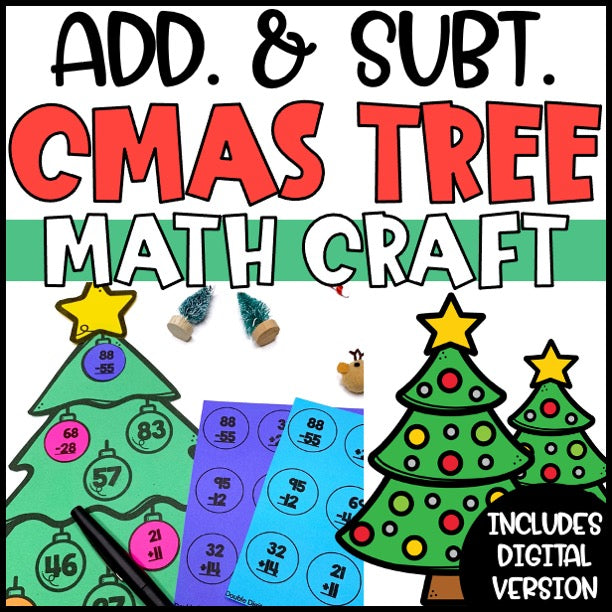 Christmas Tree Farm Math Problem Christmas Tree Math Craft - Addition & Subtraction – Teaching with ...