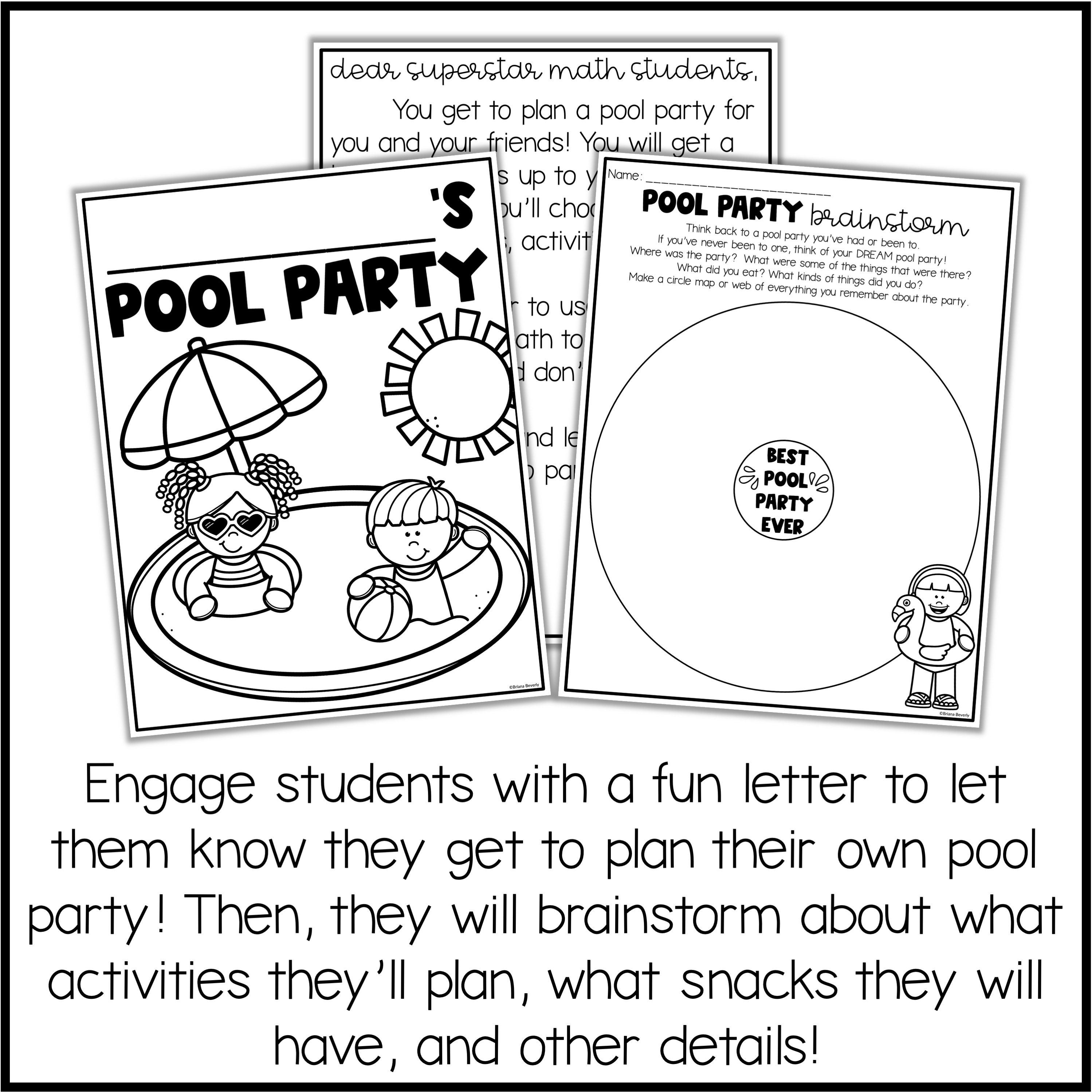 Plan a Pool Party PBL Task – Teaching with Briana Beverly