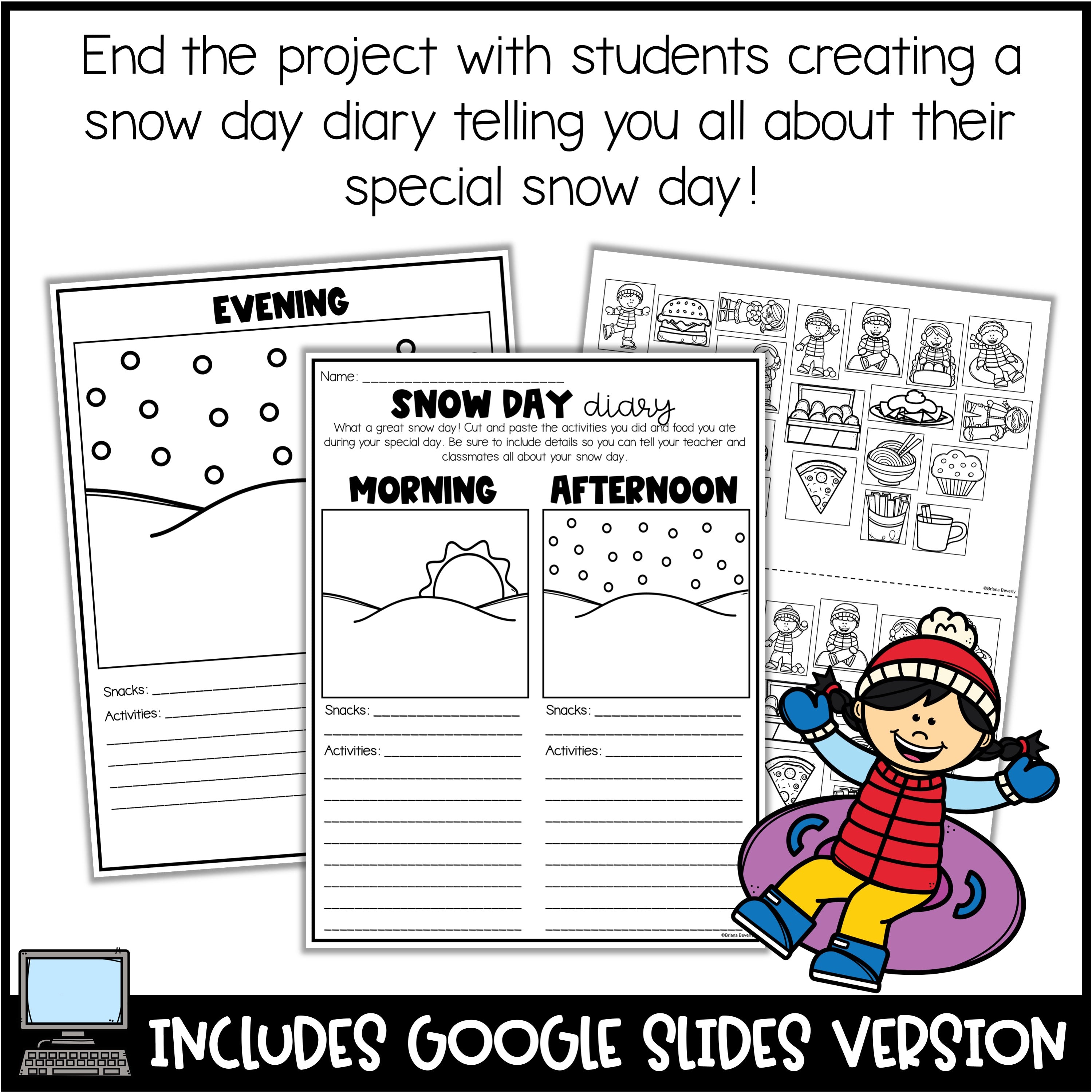 Snow Day Math Snow Day Math Project I After Winter Break Activity – Teaching with ...