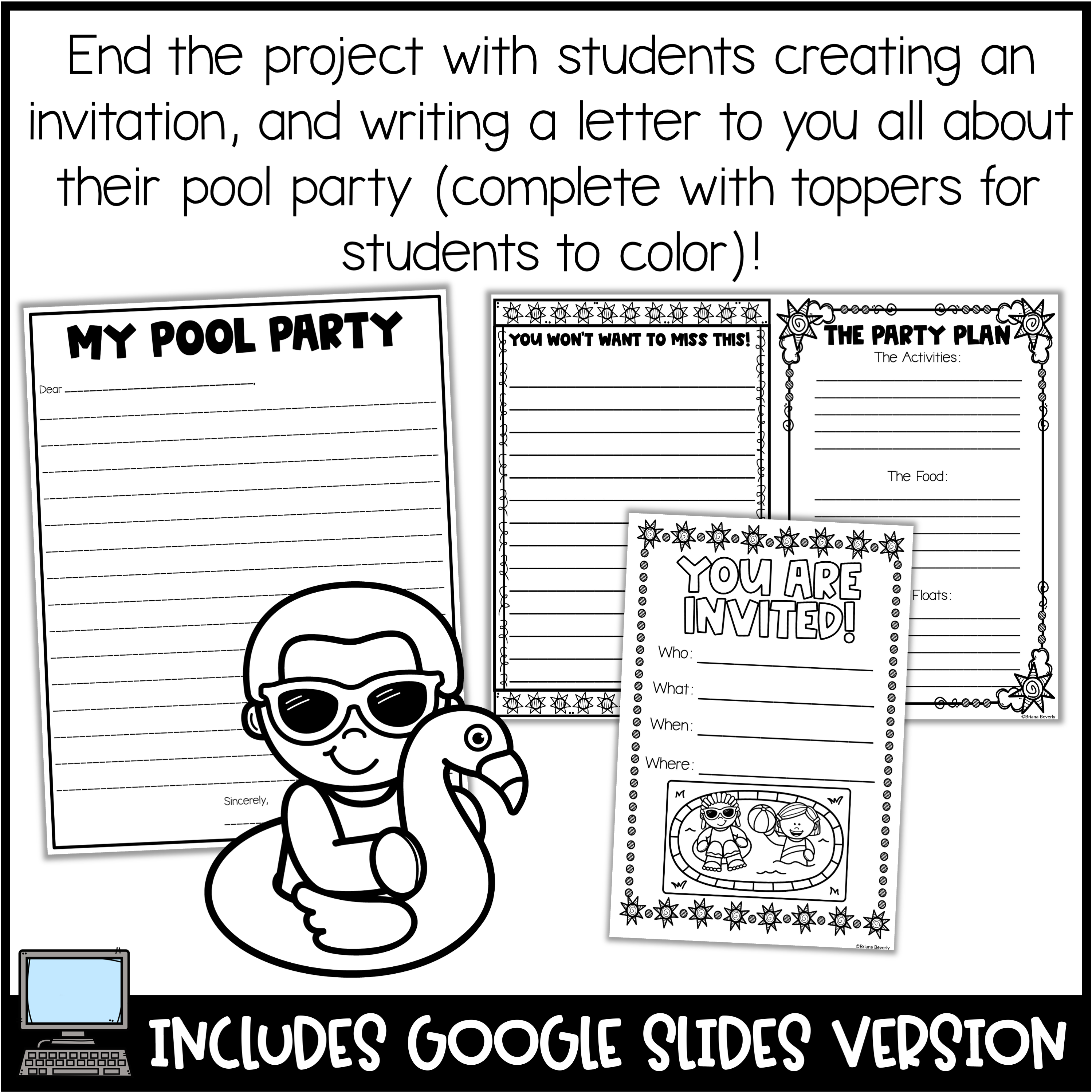 Plan a Pool Party PBL Task – Teaching with Briana Beverly