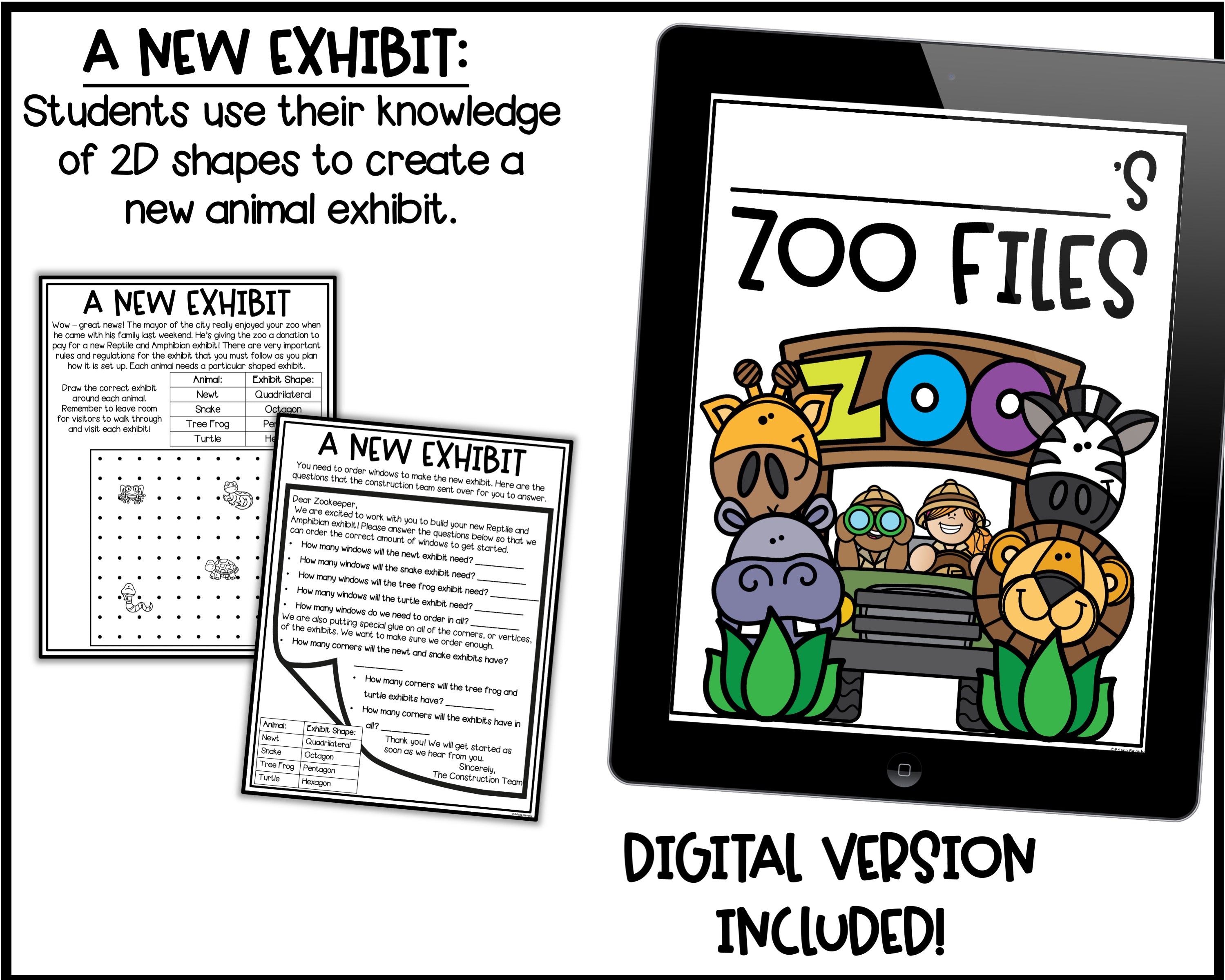 Zoo Project Math Assignment Build a Zoo PBL Math Project – Teaching with Briana Beverly